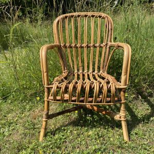 fauteuil rotin enfant