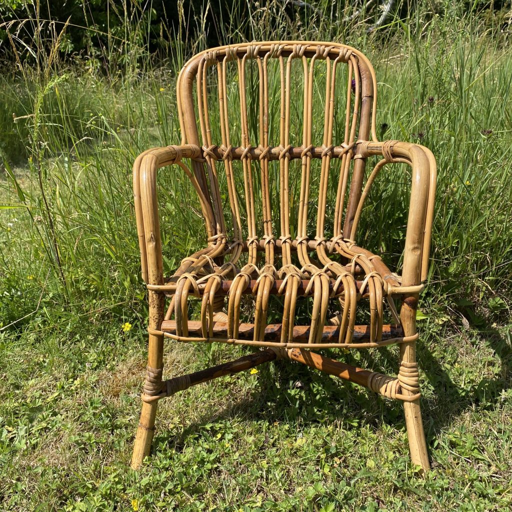 fauteuil rotin enfant